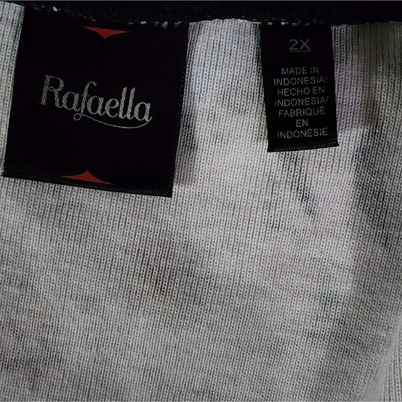 Rafaella floral‎ and striped cardigan sweater plus size 2X - Picture 7 of 7